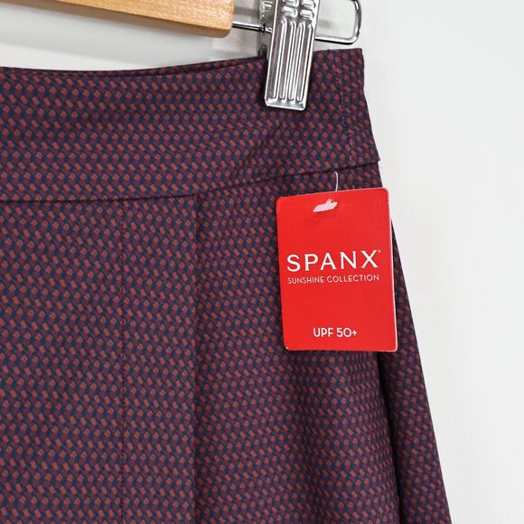 Spanx Sunshine Skort 6” Geoscape Orange Size XS NWT - Picture 2 of 7